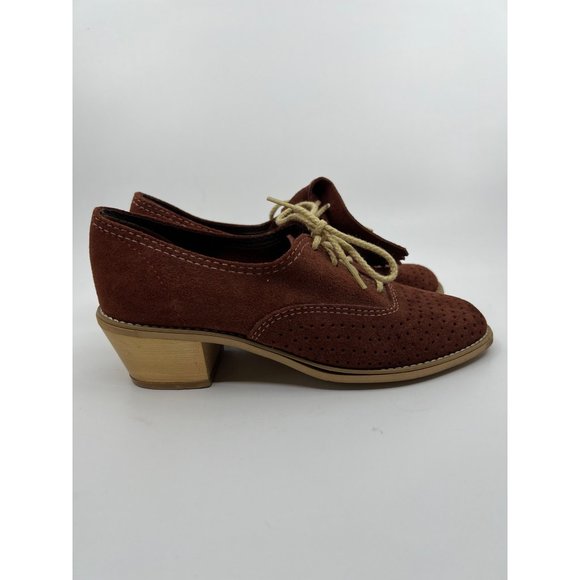 Vintage Nanette Originals Wooden Heel Loafers Size 7 - Picture 2 of 7